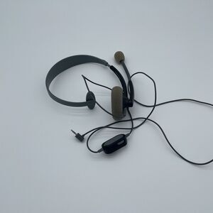 GENUINE MICROSOFT XBOX 360 -  Wired Headset W/ Boom Mic OEM Official Black